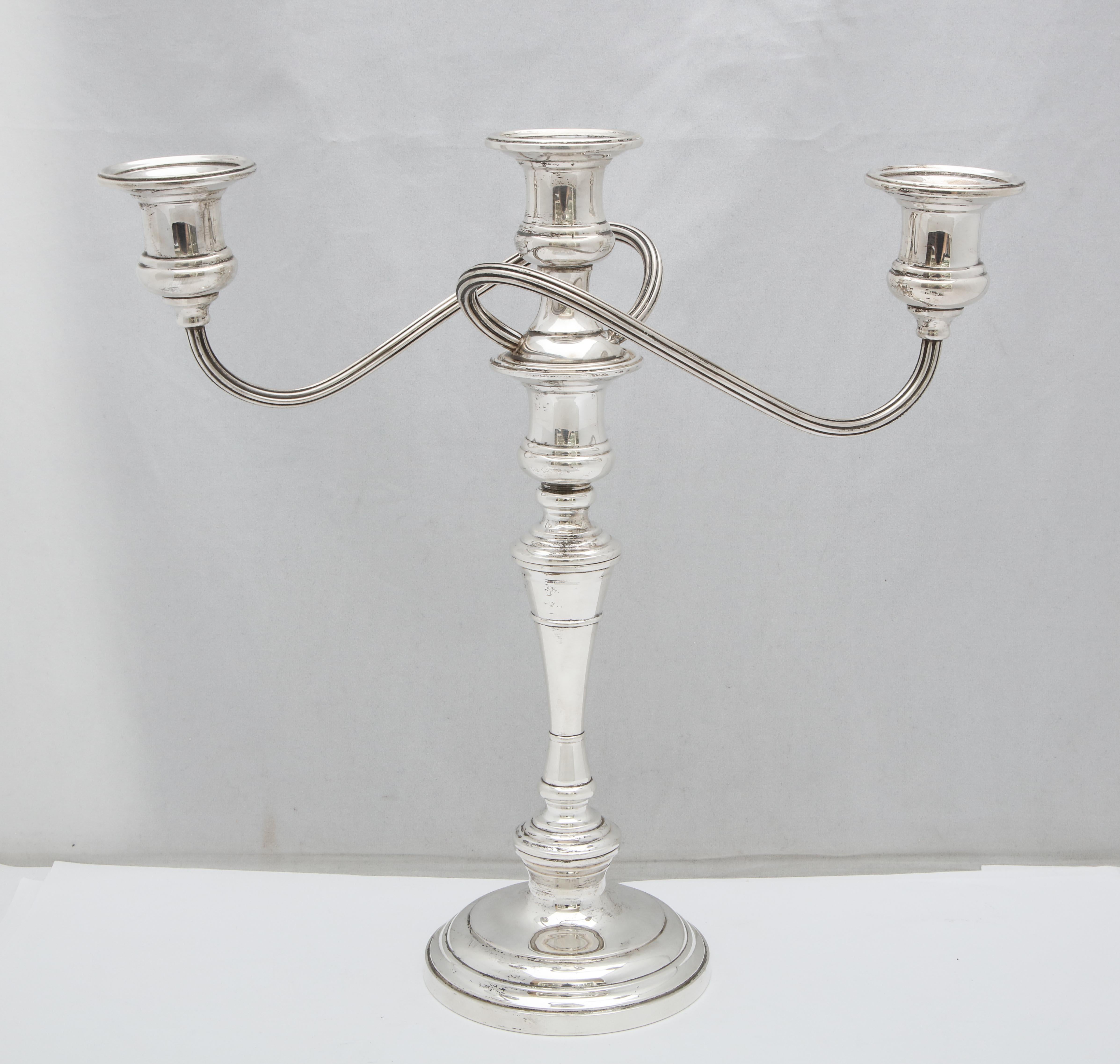 Empire-Style Pair of Sterling Silver Candelabra by S. Kirk and Son 9