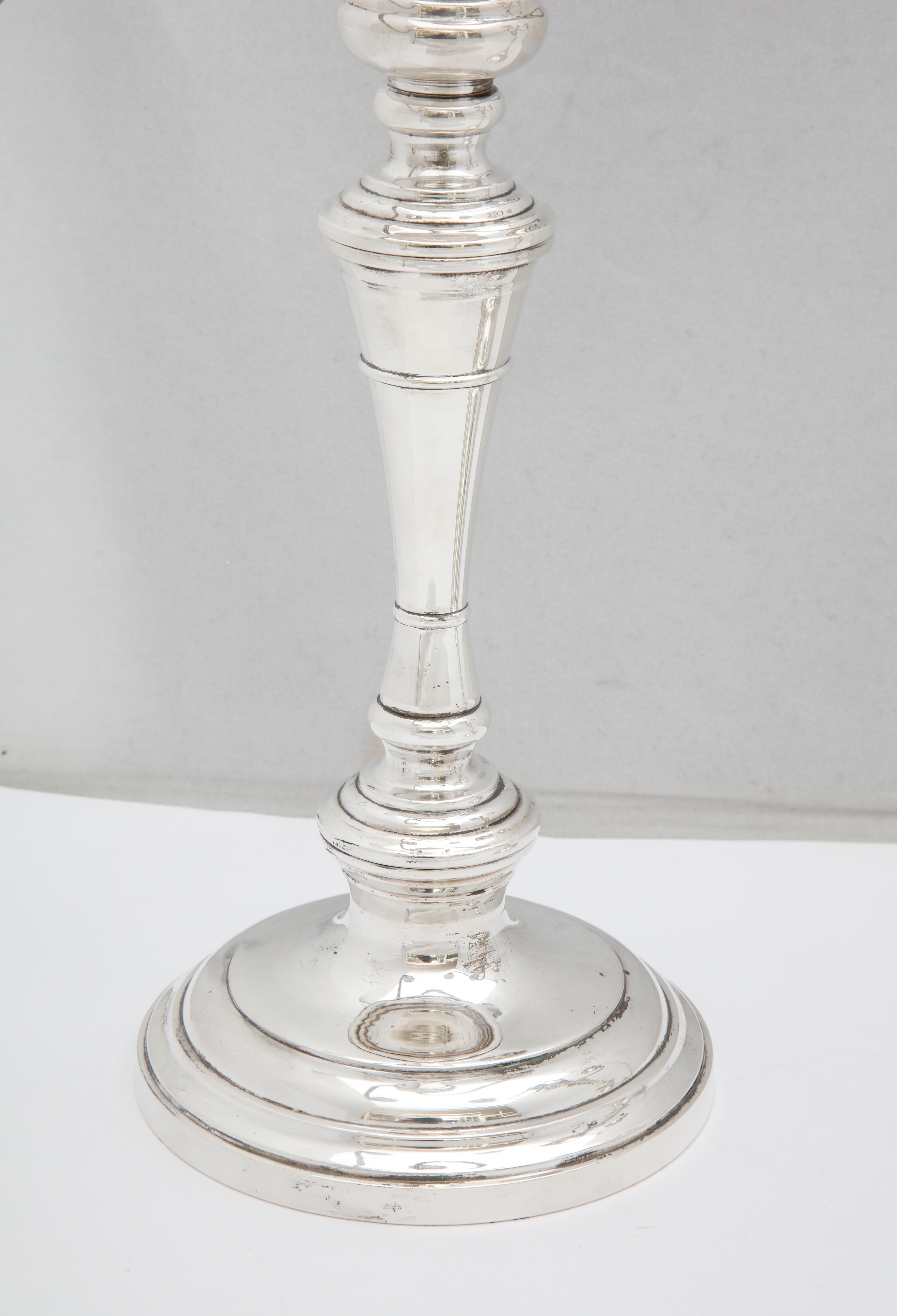 Empire-Style Pair of Sterling Silver Candelabra by S. Kirk and Son In Good Condition In New York, NY