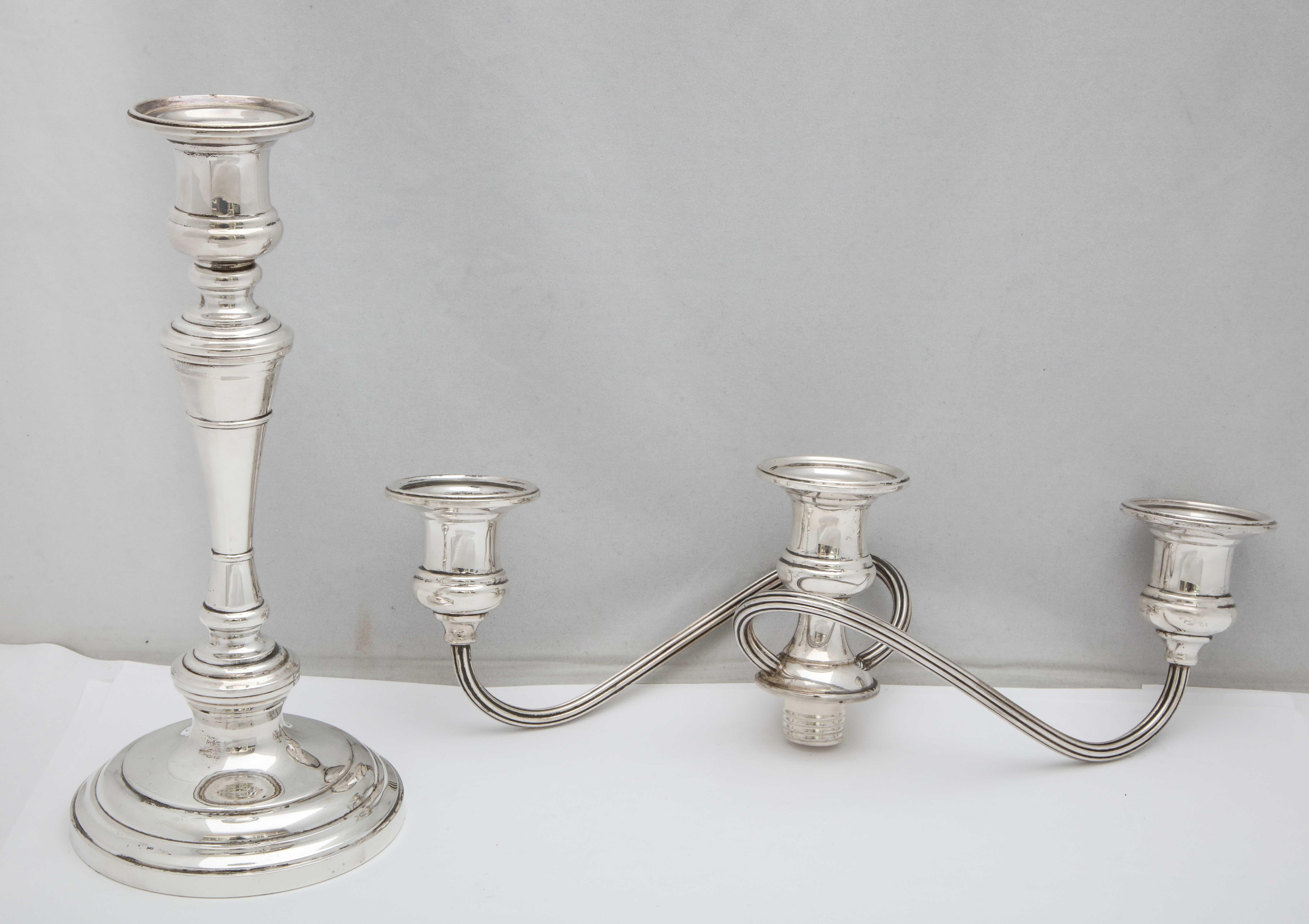 Empire-Style Pair of Sterling Silver Candelabra by S. Kirk and Son 2