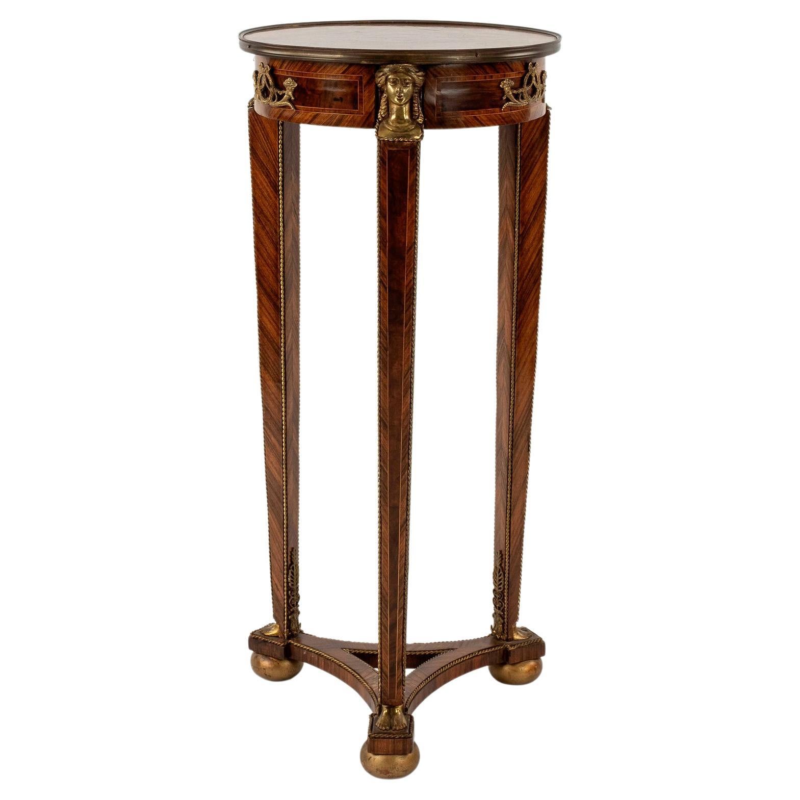 Empire Style Pedestal Stand Table
