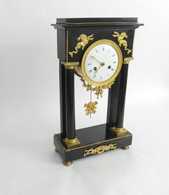 Empire-style portal clock, France, early 19th century, black