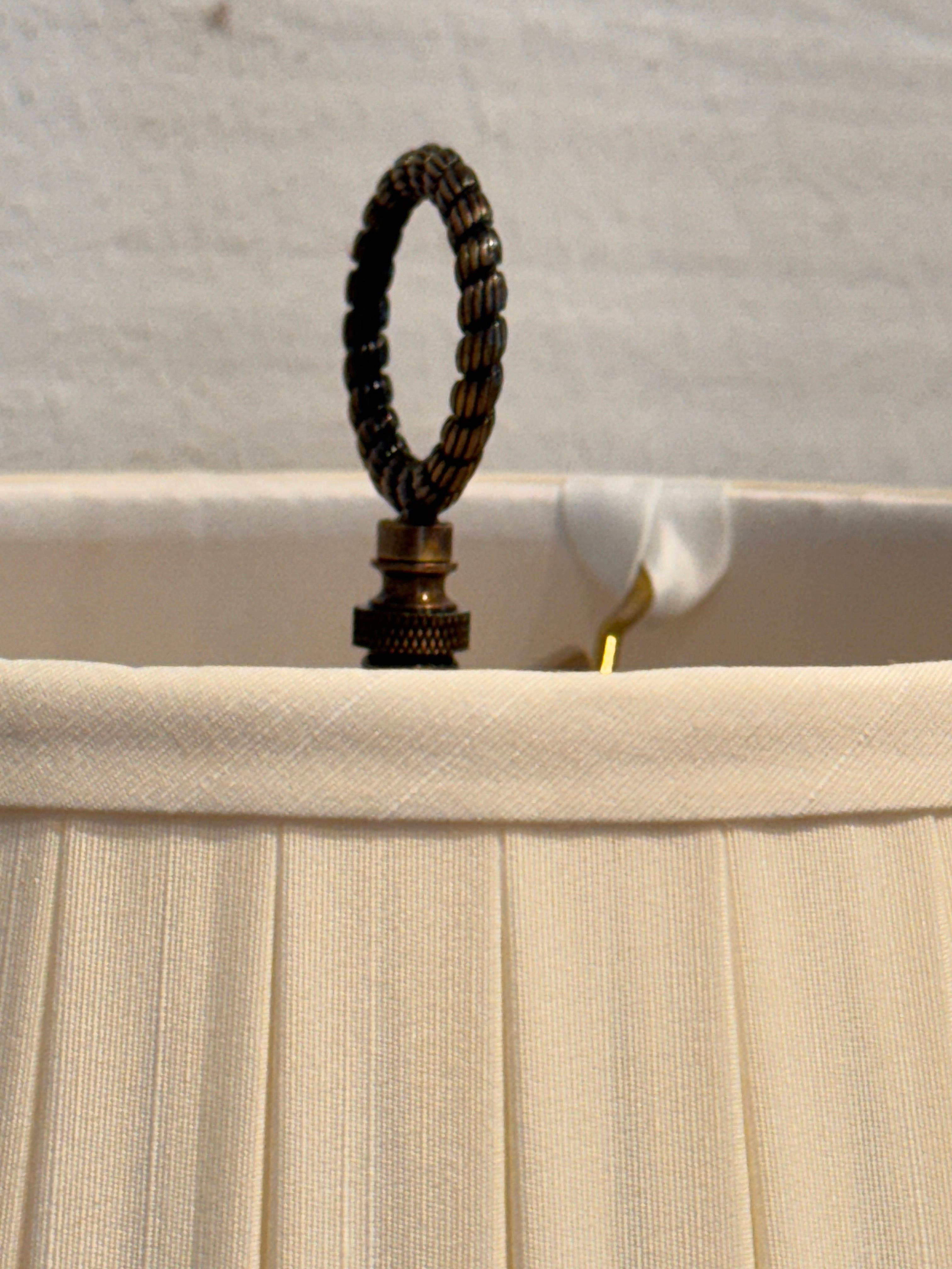 Empire Style Red Tole Lamp With Swan Handles For Sale 3