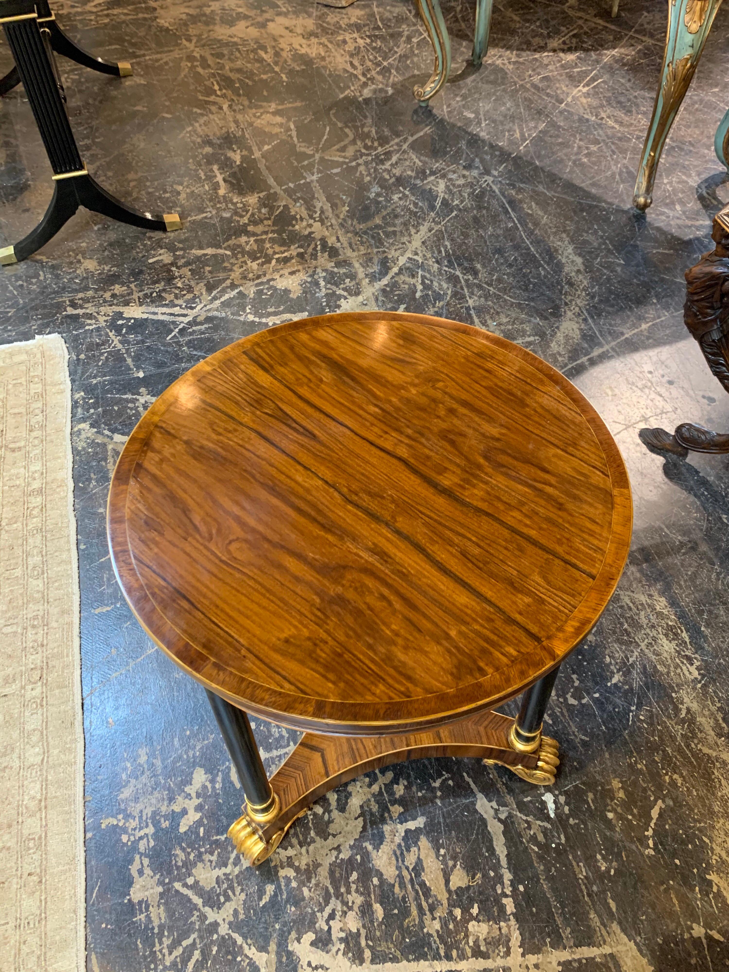Empire Style Rosewood and Ebonized Side Table 1