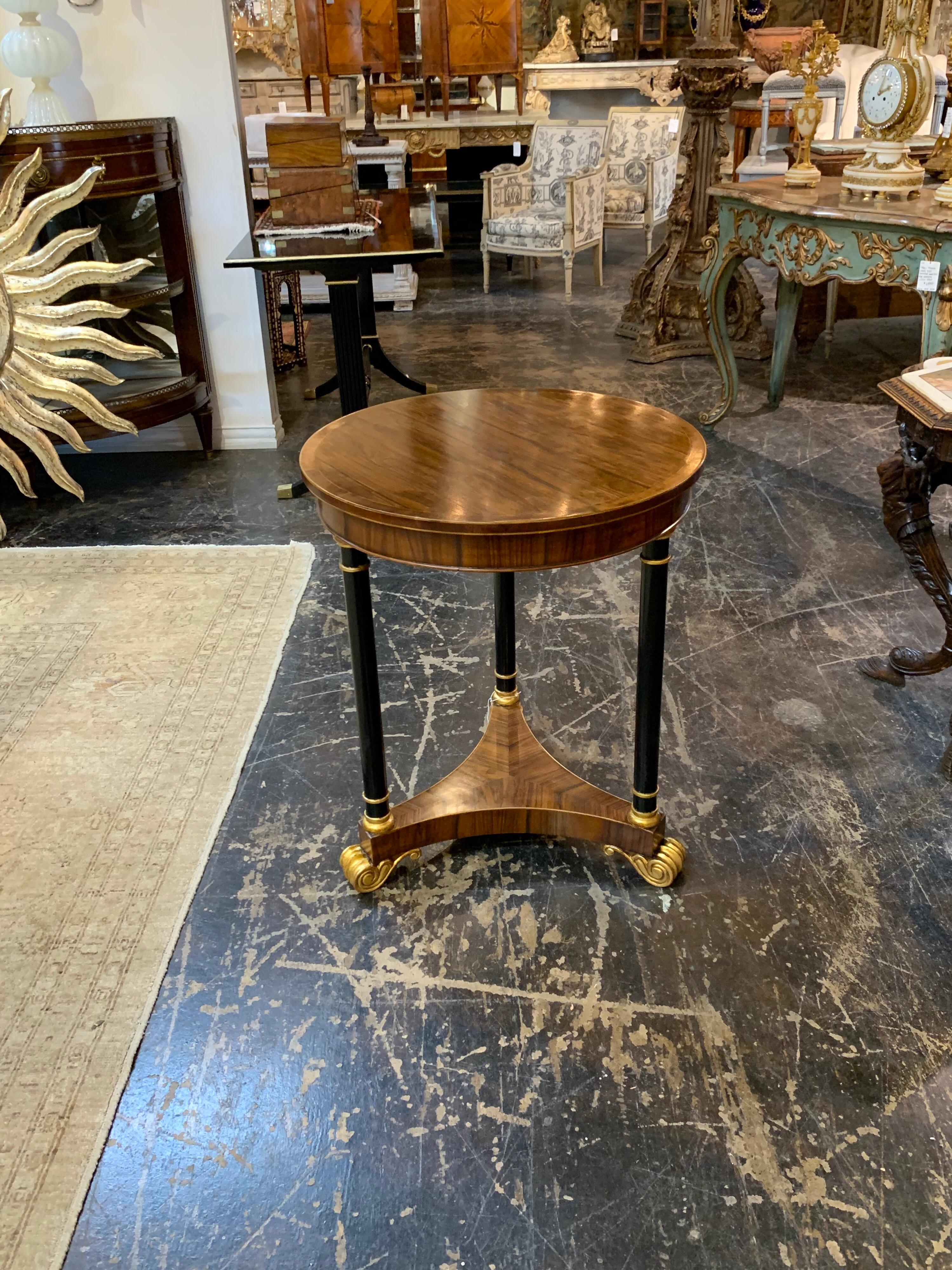 Empire Style Rosewood and Ebonized Side Table 2