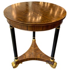 Empire Style Rosewood and Ebonized Side Table