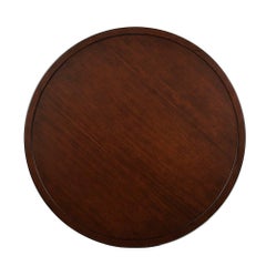 Empire Style Round Side Table, Mahogany Finish