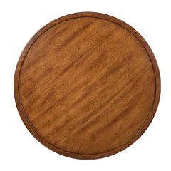 Empire Style Round Side Table, Rustic Walnut