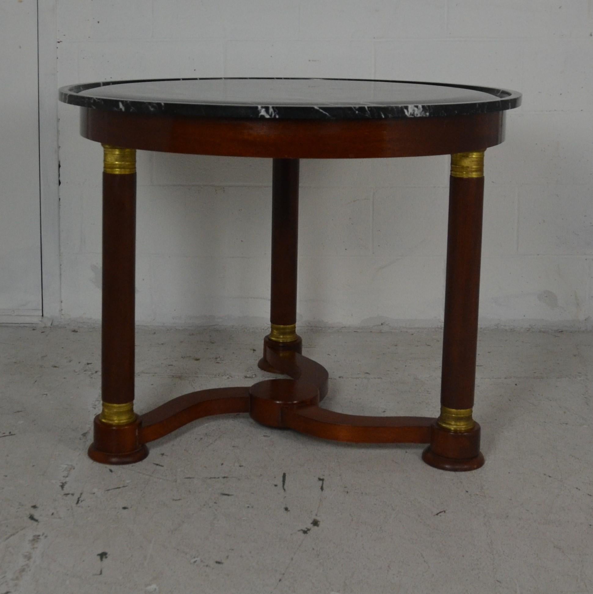 Empire Style Round Table In Good Condition In Pomona, CA