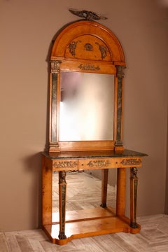 Empire Style Satin Birch Pier Table