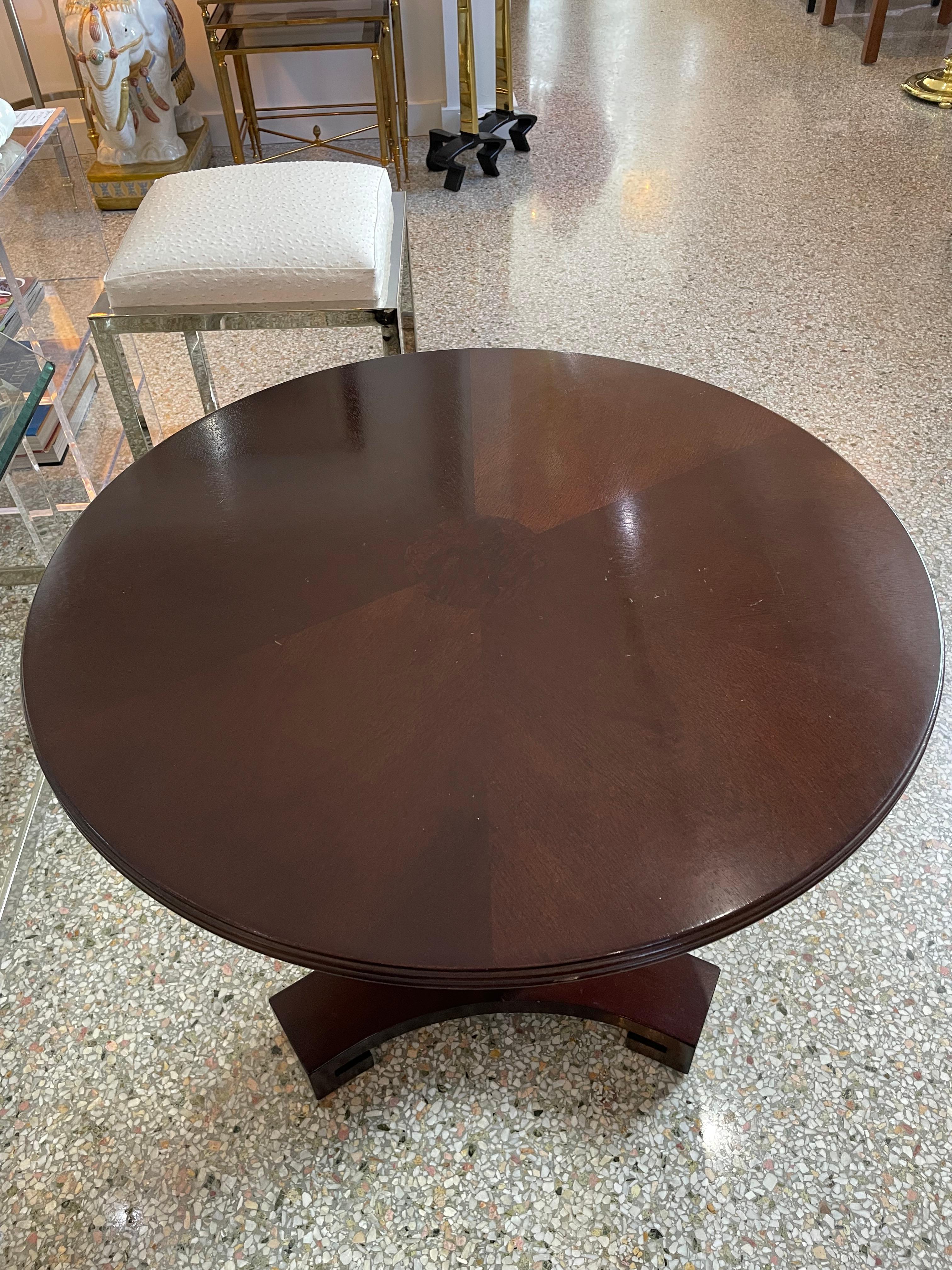 Mahogany Empire Style Side Table by Baker For Sale