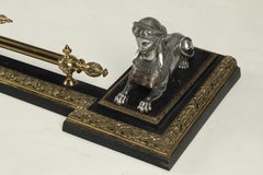 Empire Style Silvered Bronze Fire Fender, Late 19th Century French