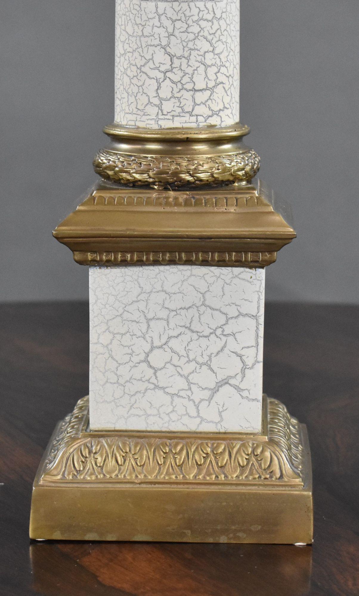 Empire Style Single Lamp With Lamp Shade In Excellent Condition For Sale In Chelmsford, Essex