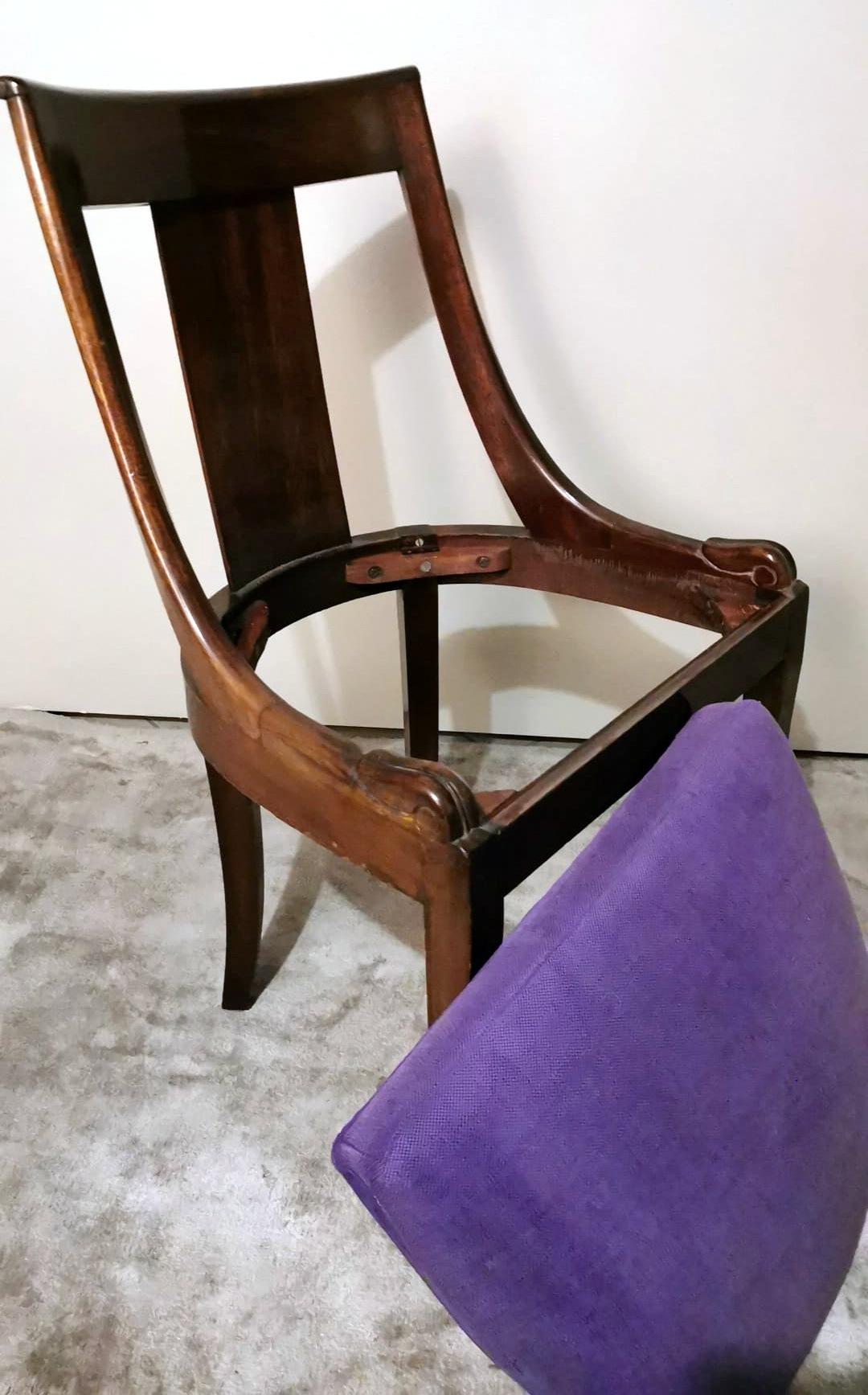 Sechs französische Stühle im Empire-Stil „ Gondola“, Modell  im Angebot 8