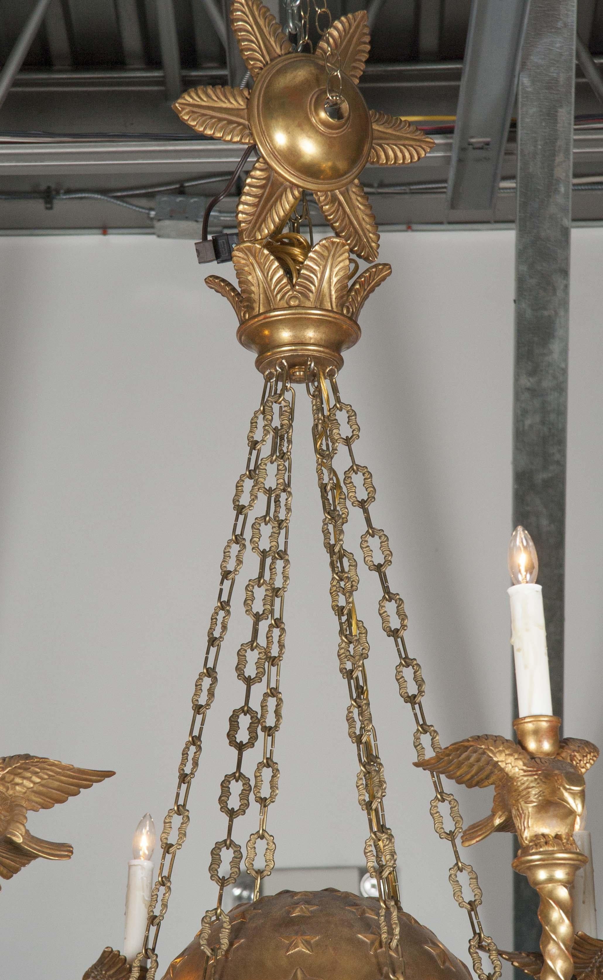 European Empire Style Six-Light Chandelier