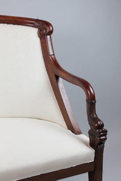 Empire Style Sofa in Mahogany, Late 19th Century