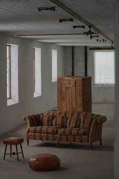 Empire Style Sofa with Cushions and Castors, Made in Denmark, 20th Century