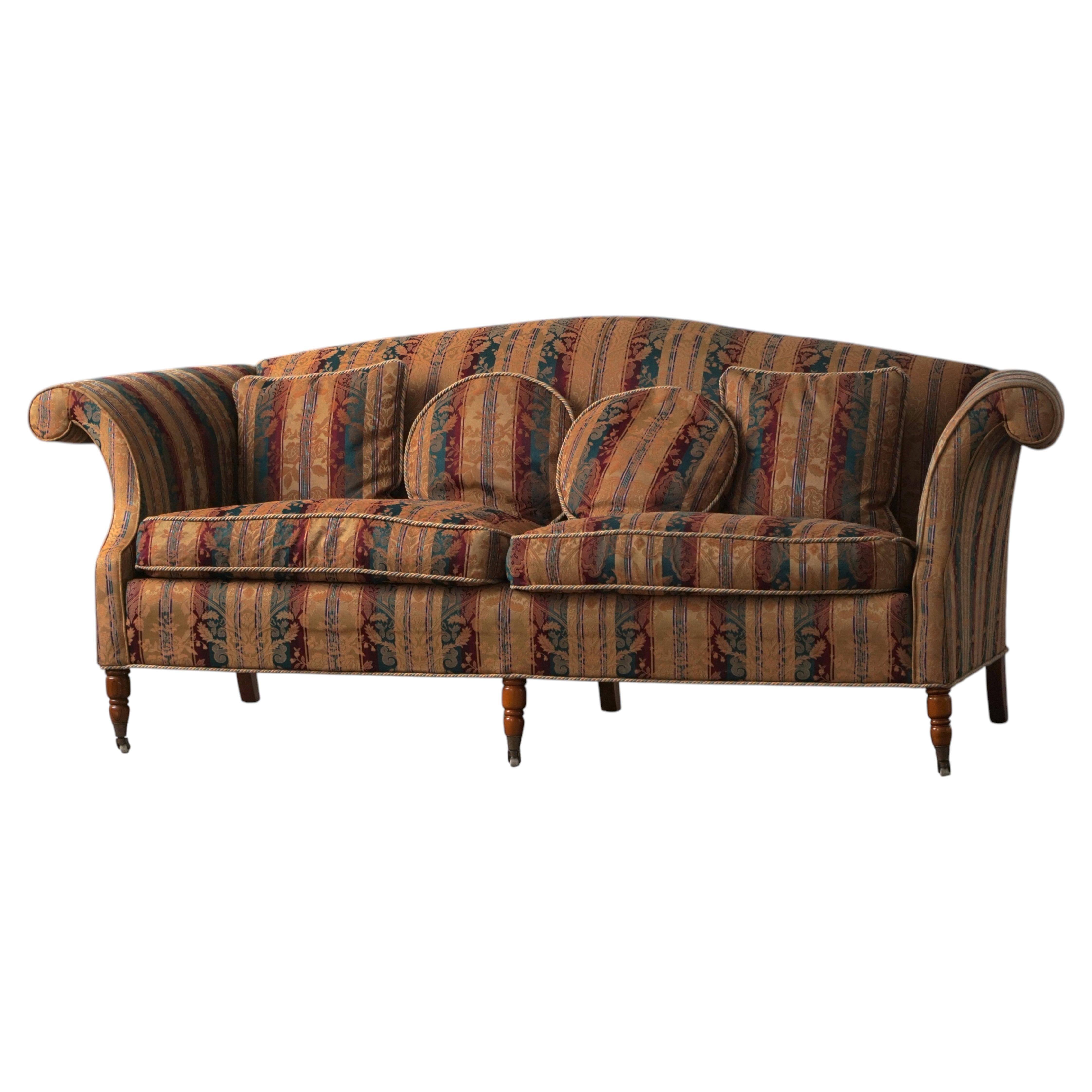 Empire-Sofa mit Kissen und Rollen, hergestellt in Dänemark, 20.