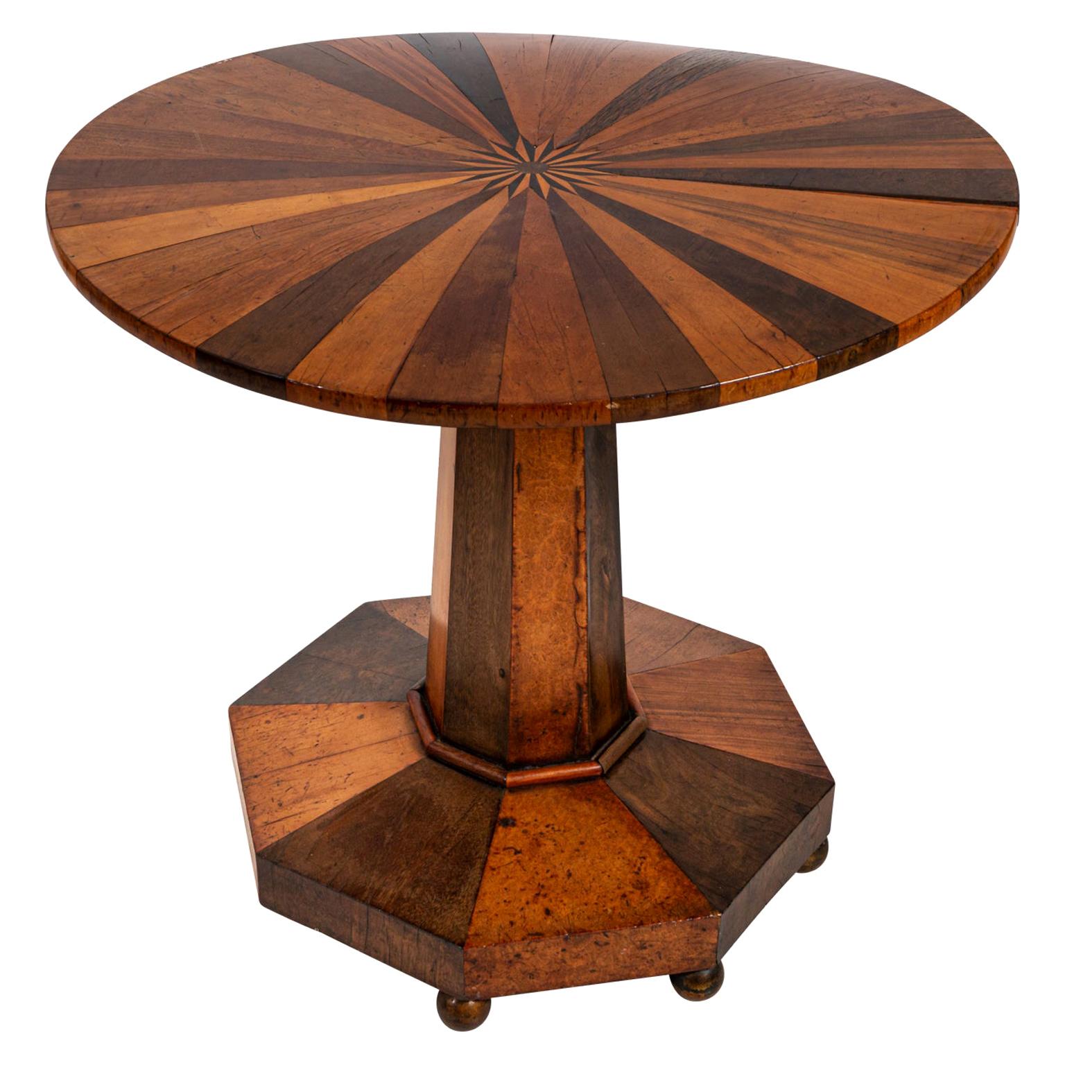 Empire Style "Specimen" Wood Round Table