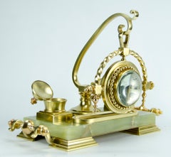 Empire Style Table Clock and Inkwell