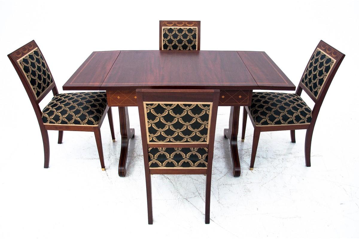 Empire Style Table with Chairs, Northern Europe, Mid-19th Century 6