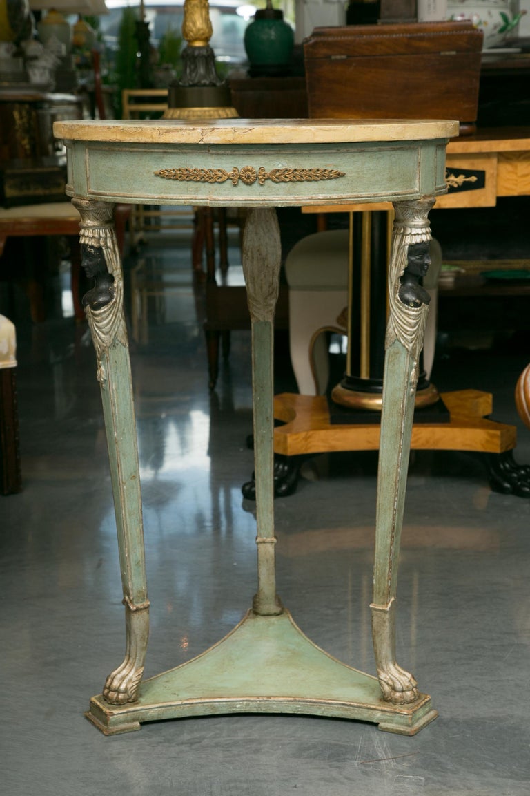 Empire Style Table with Sphinx Supports Side Table at 1stDibs