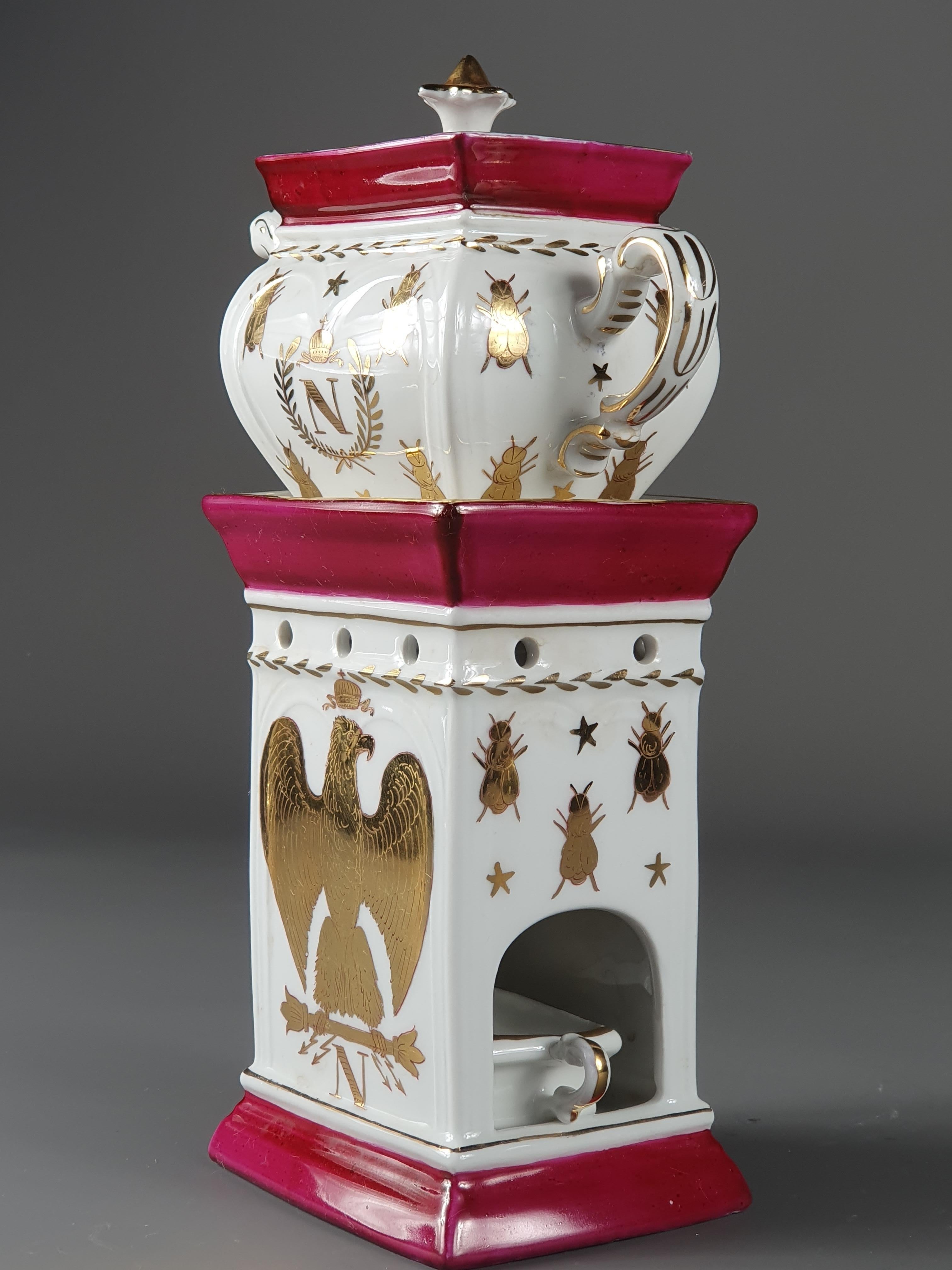 19th Century Empire Style Teapot in Paris Porcelain