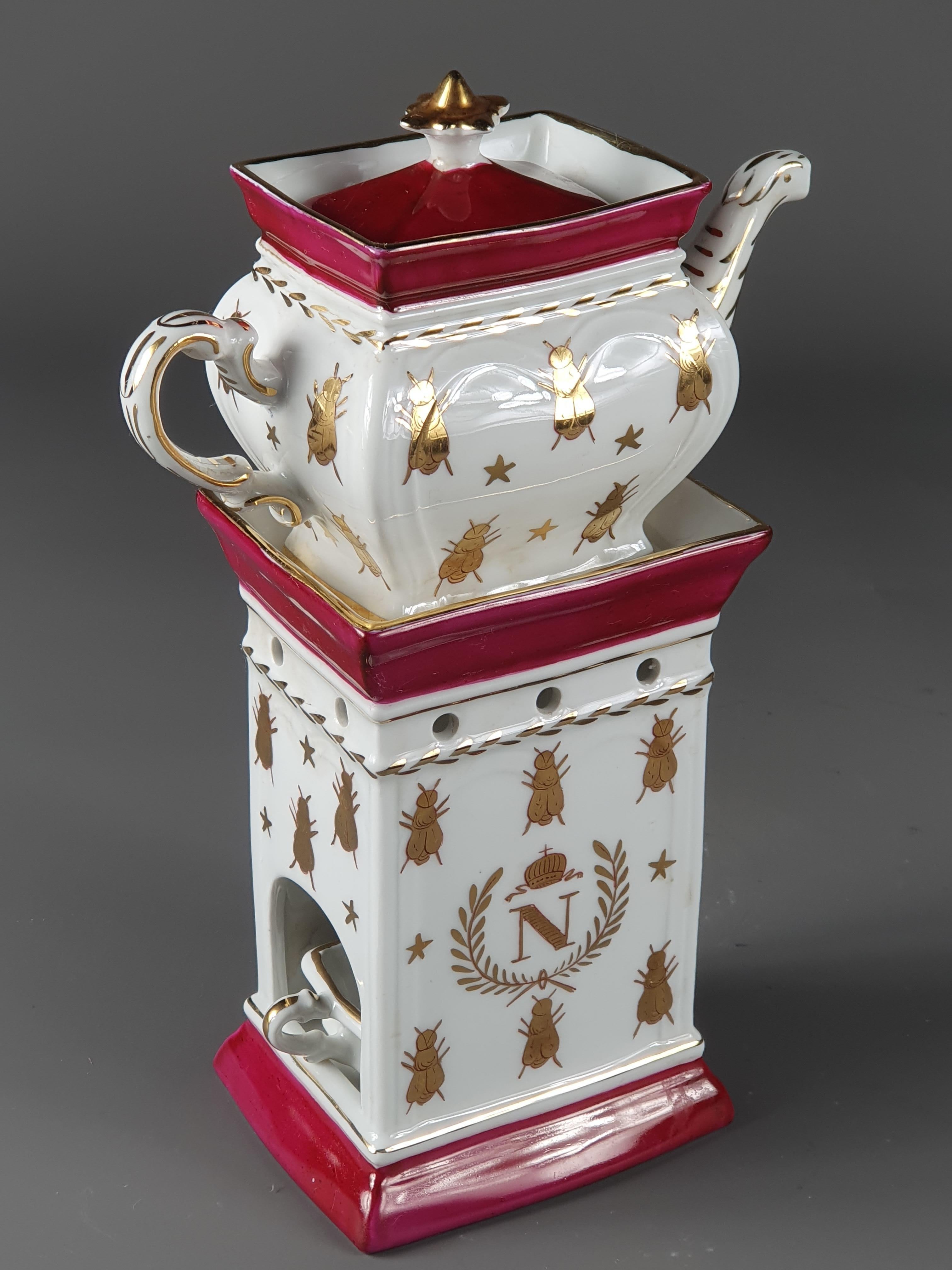 Empire Style Teapot in Paris Porcelain 1