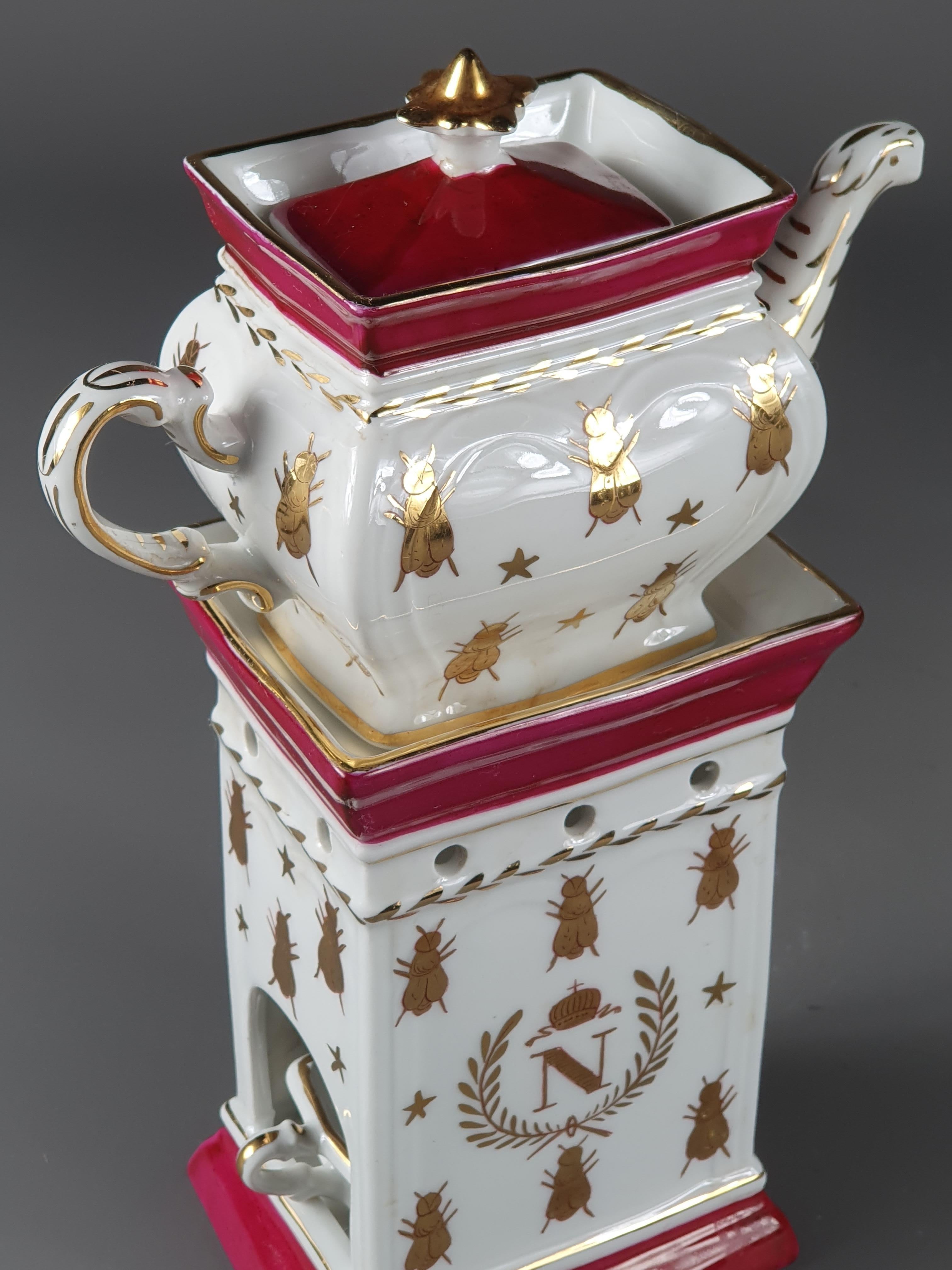 Empire Style Teapot in Paris Porcelain 2