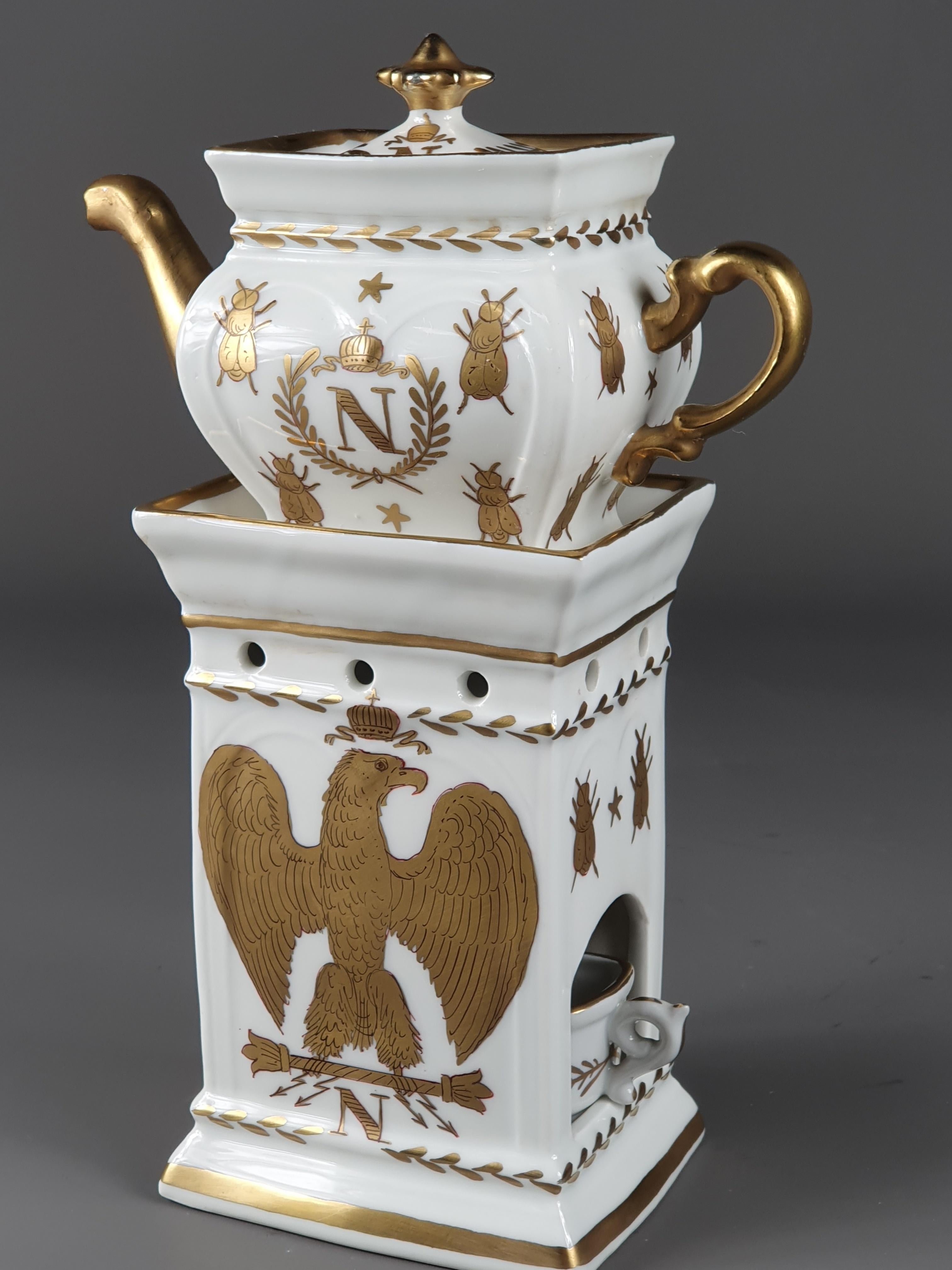 Empire Style Teapot in Paris Porcelain 2