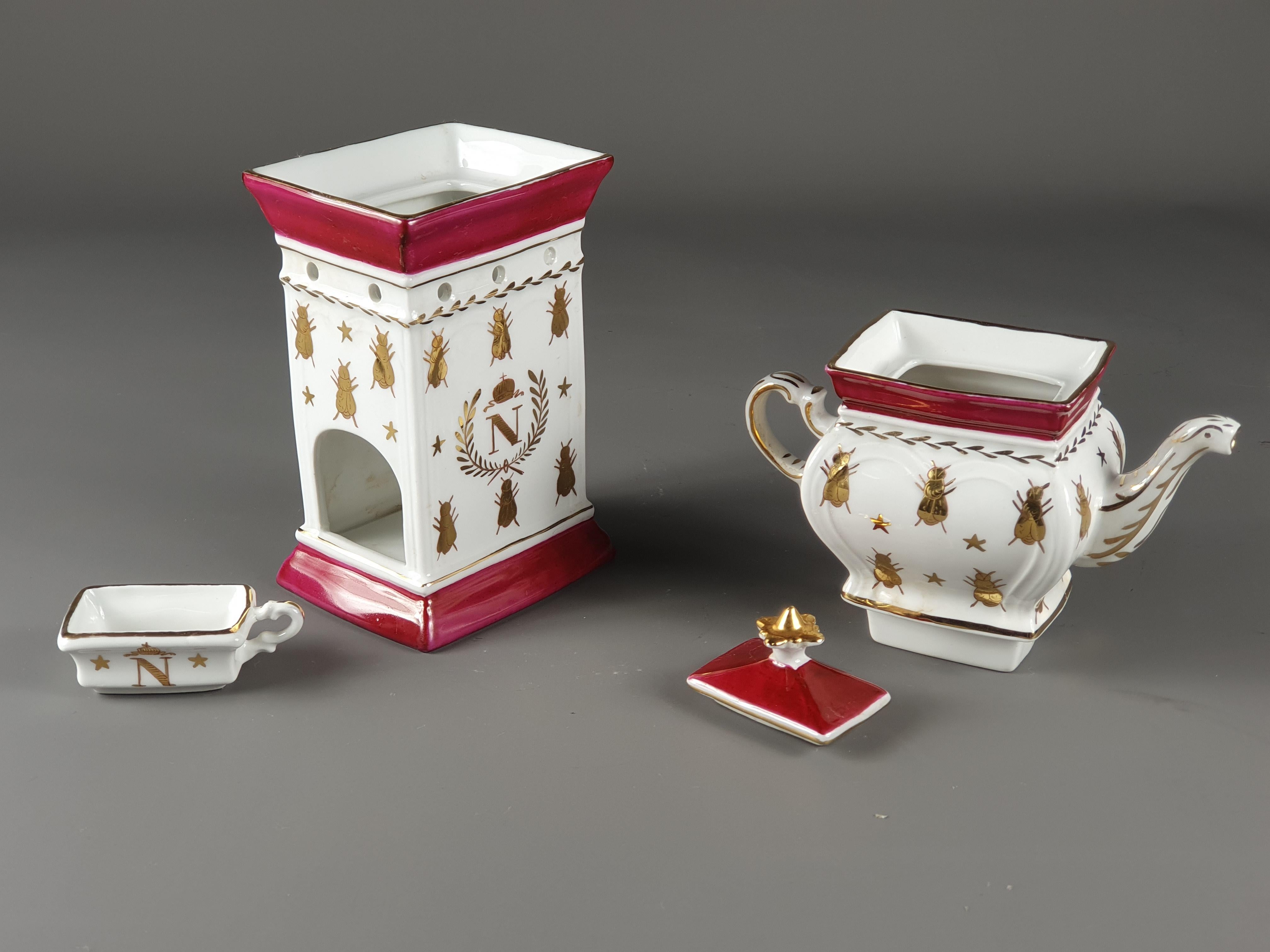 Empire Style Teapot in Paris Porcelain 4