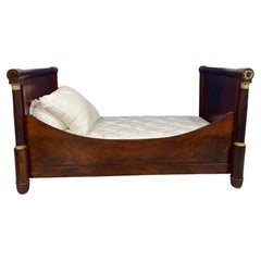 Empire Style Twin Bed with Brass Ormolu Decoration