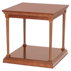Empire Style Two-Tier Walnut Side Table