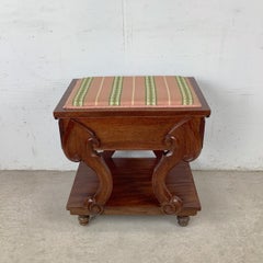 Empire-Style Upholstered Ottoman / Footstool