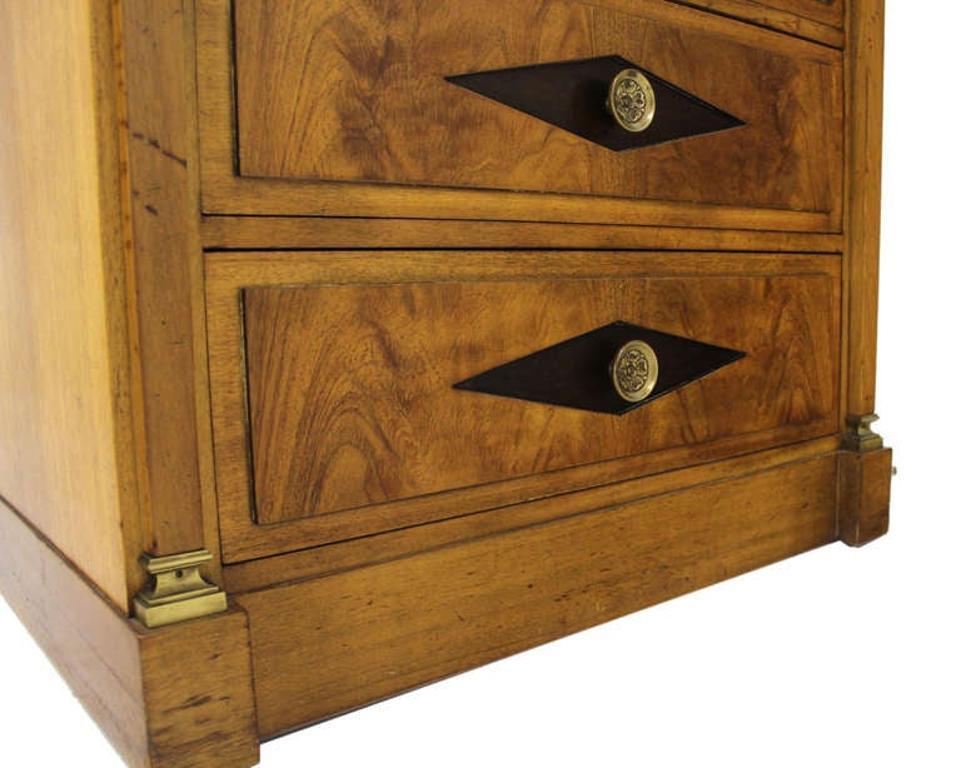 Lacquered Empire Style Vitrine Light Up Display Cabinet Pedestal Chest of Drawers NINT! For Sale