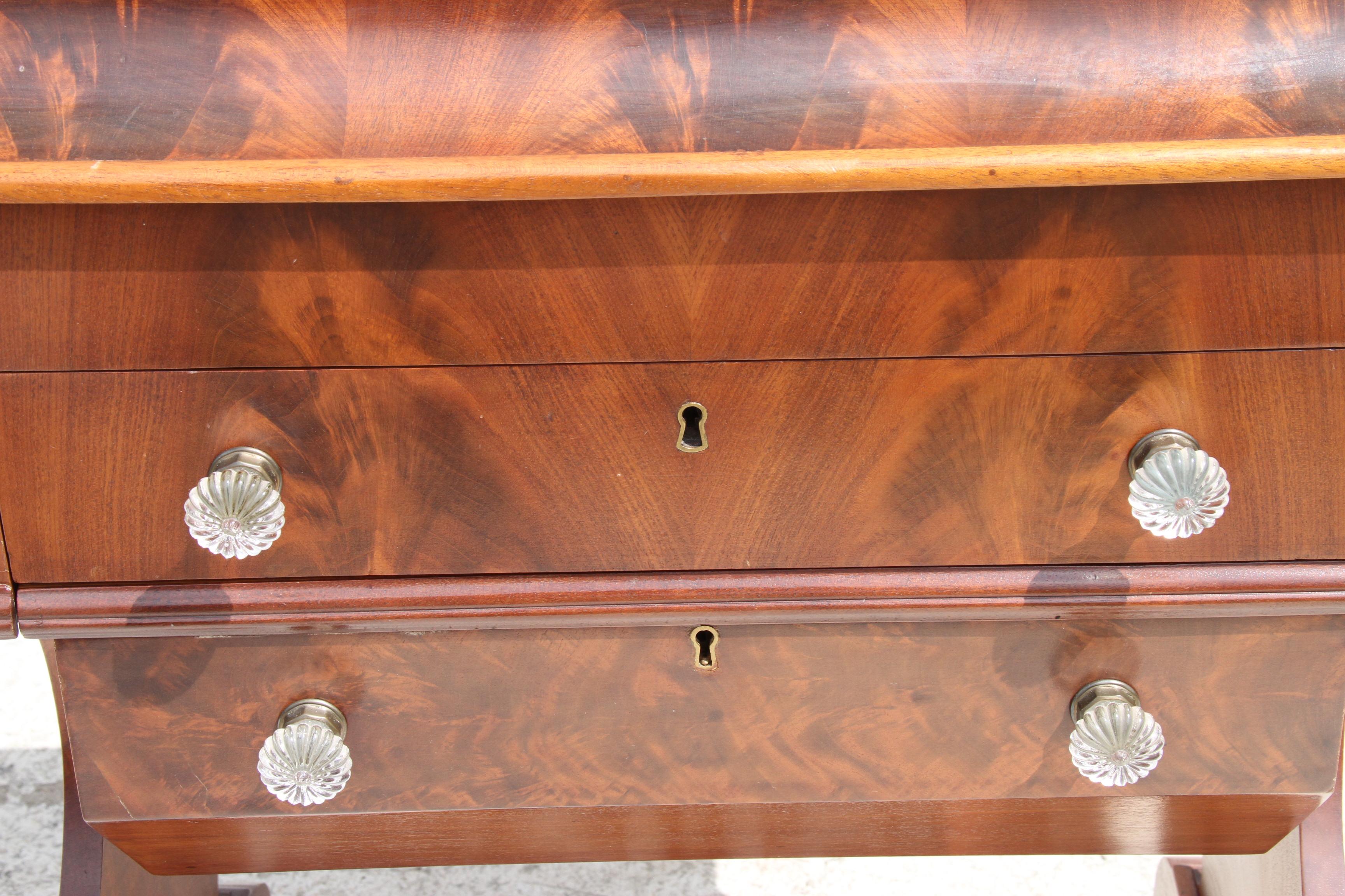 Empire Style Walnut Dressing Table For Sale 1