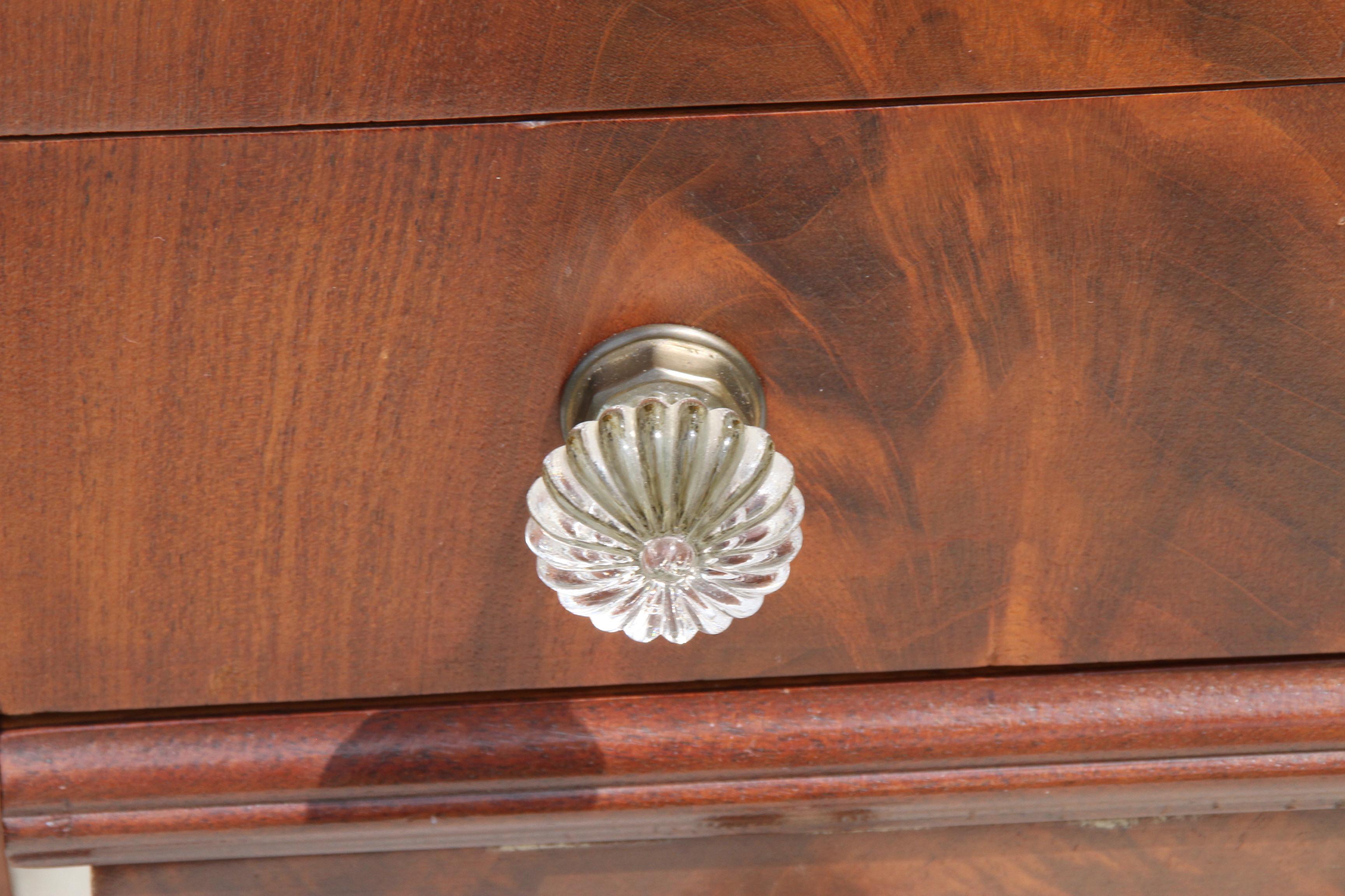 Empire Style Walnut Dressing Table For Sale 5