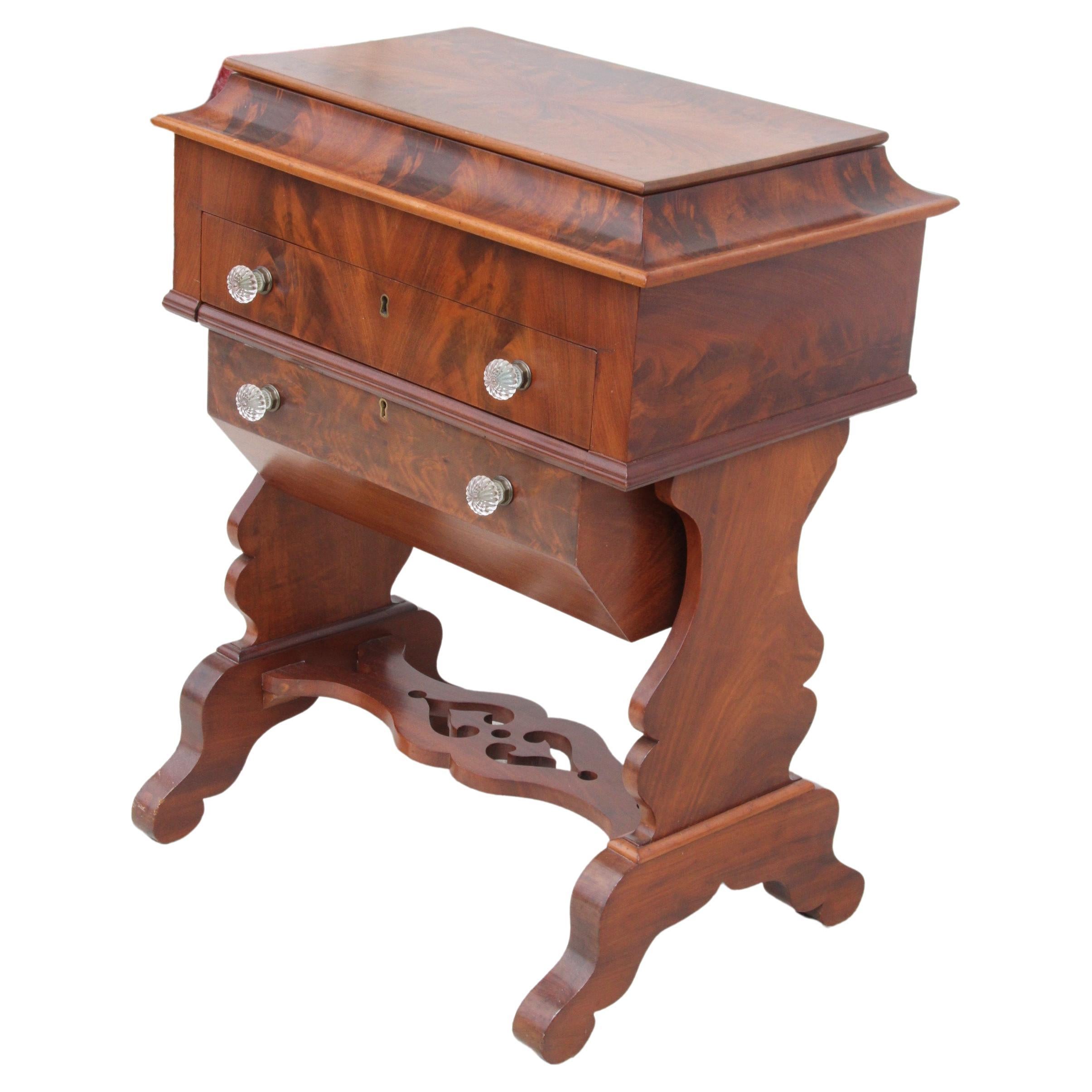 Empire Style Walnut Dressing Table For Sale