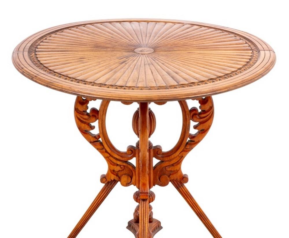 20th Century Empire Style Walnut Lamp Table For Sale