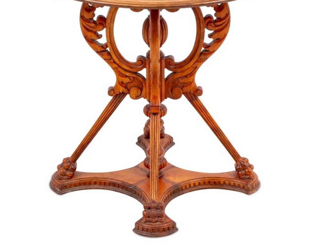 Empire Style Walnut Lamp Table For Sale 1