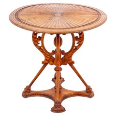 Empire Stil Nussbaum Lampentisch