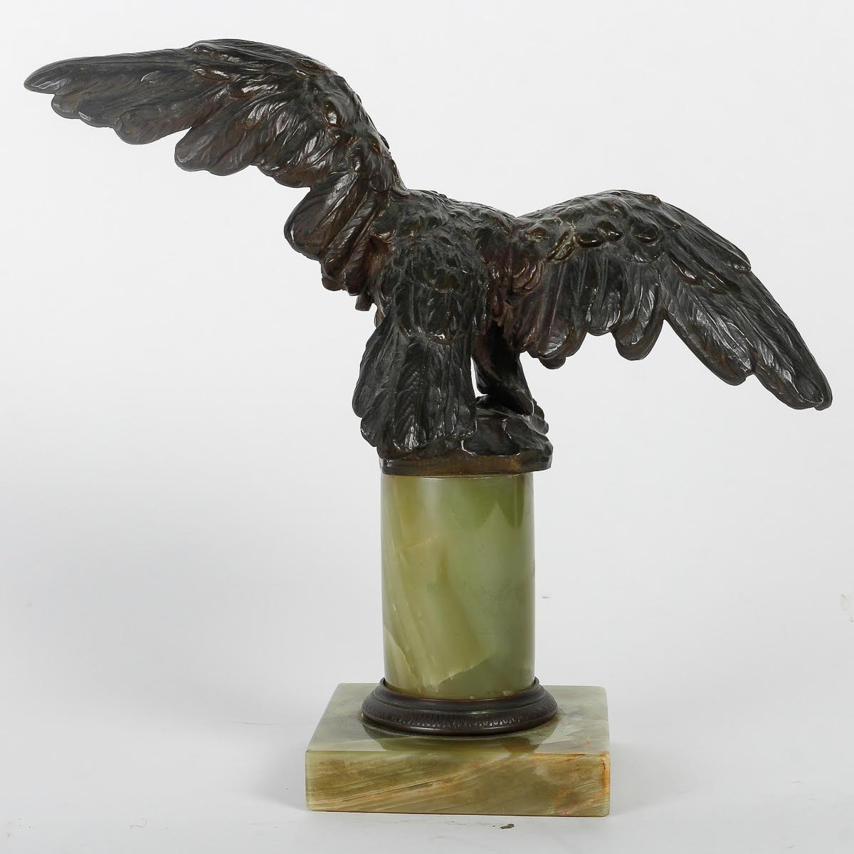 Patinated Empire Style Watch-holder, 19th Century, Napoleon III Period. For Sale