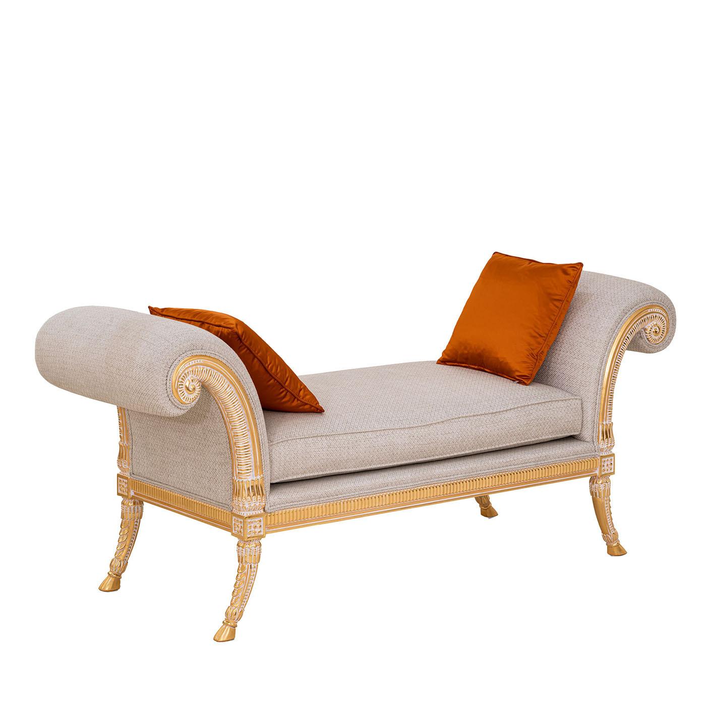 Empire-Style White Bench by CG Capelletti In New Condition For Sale In Milan, IT