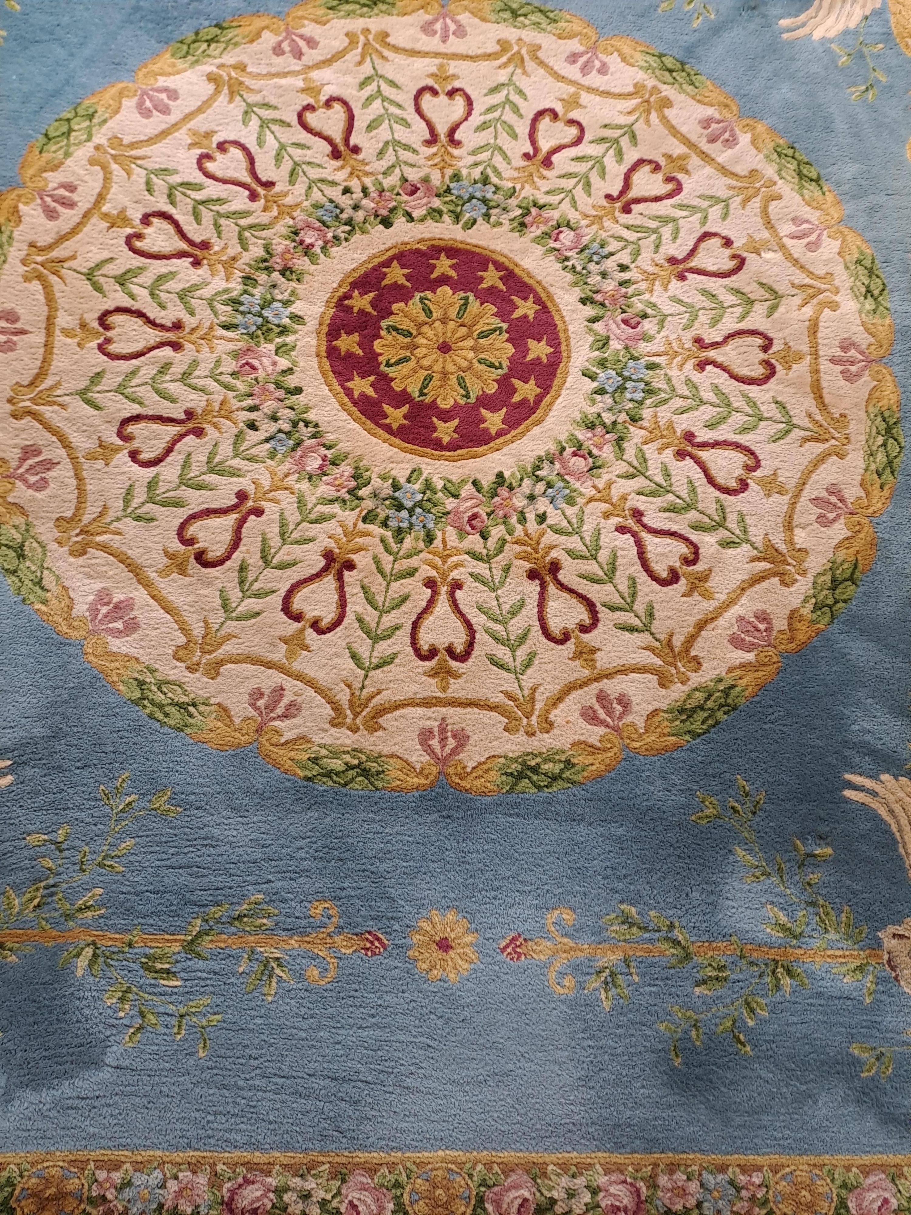 Empire Style Wool Rug In Good Condition In BARSAC, FR