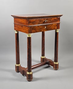 Empire-style Writing Desk Made Of Cuban Mahogany Burl
