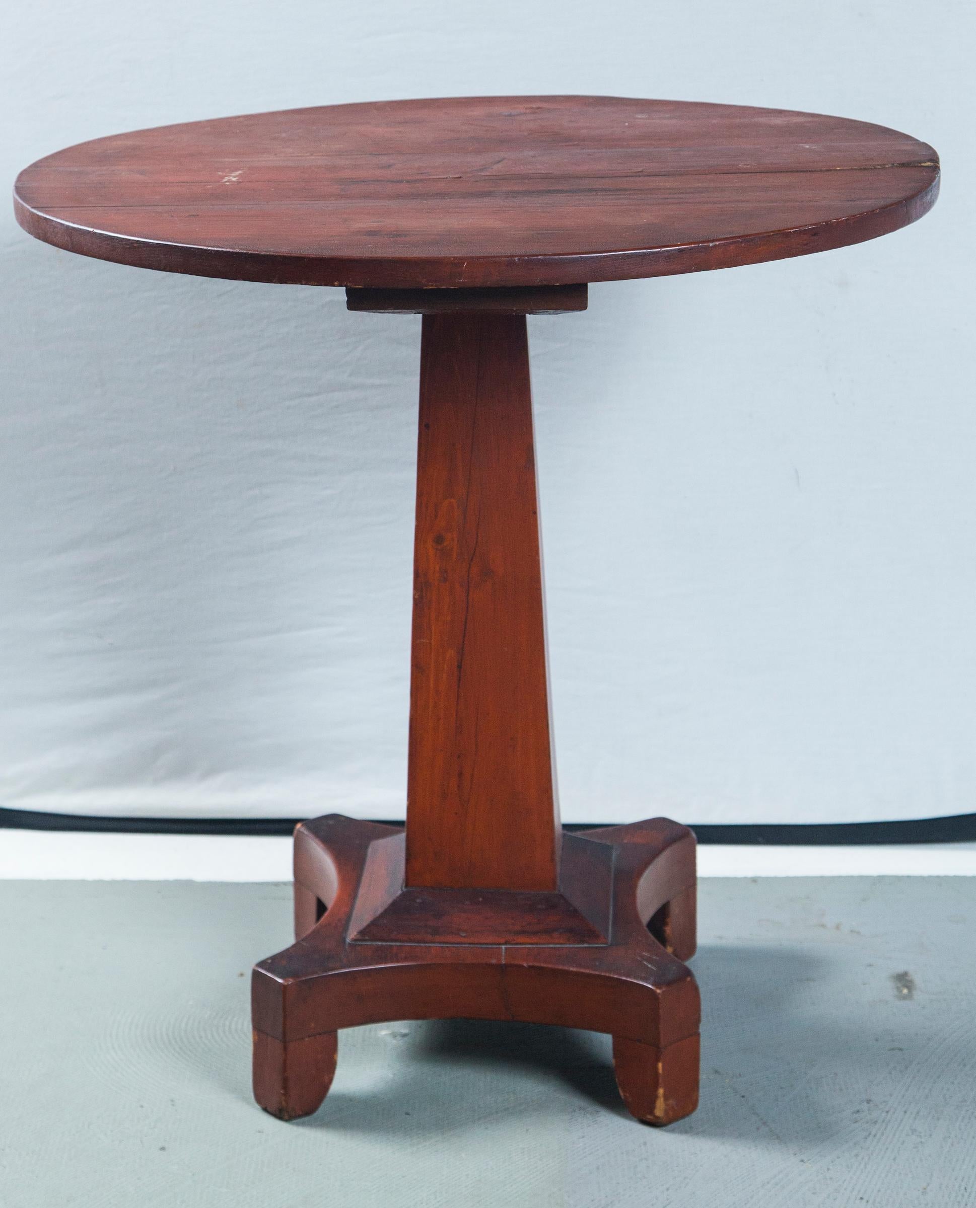American country Empire table with original red wash, circa 1850.