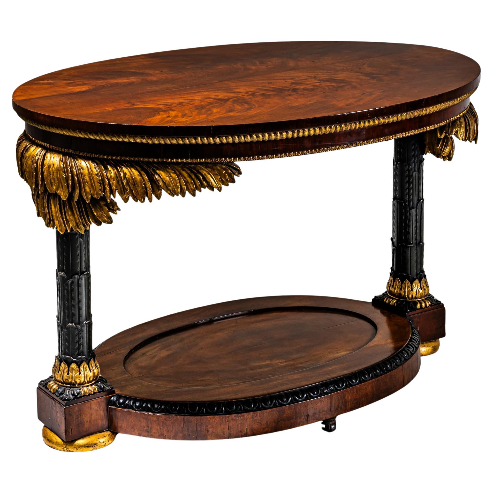 Empire Table with Palmettes, possibly Berlin / Gotha, circa 1820/25 For Sale