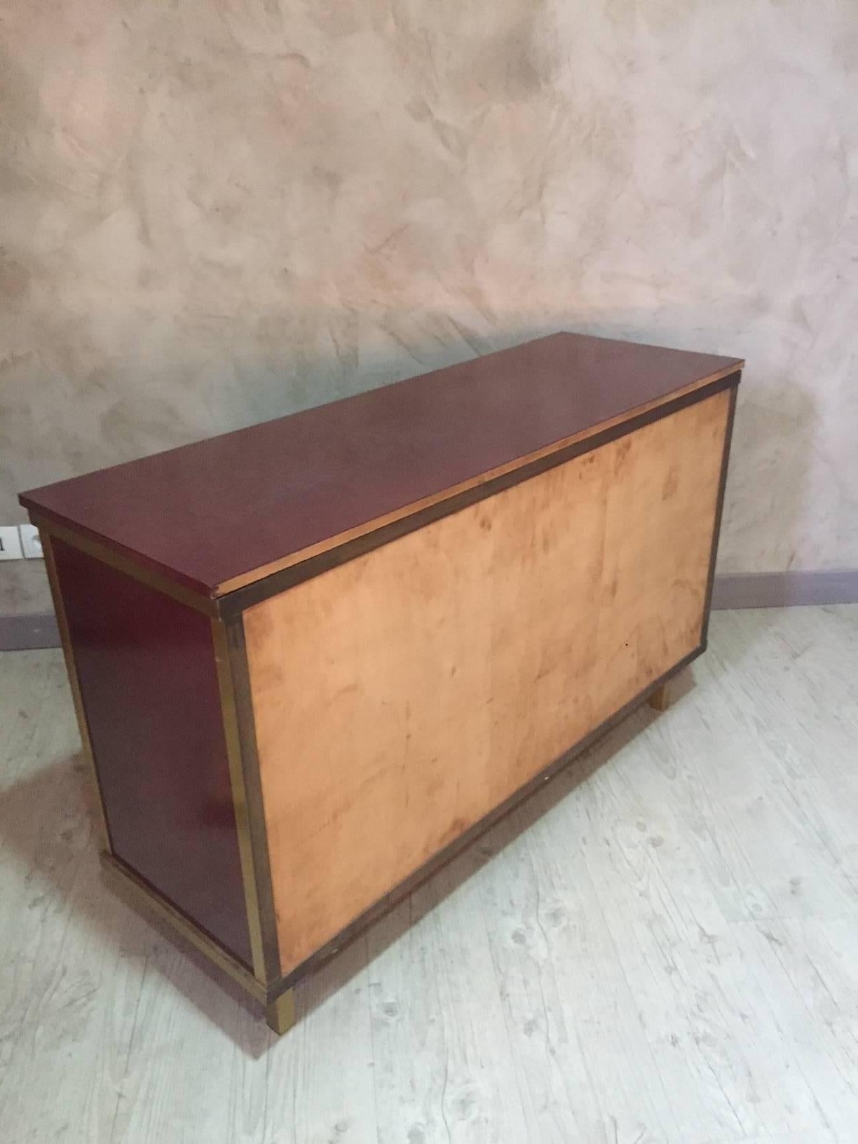 Mid-20th Century Empire Veneered Mahogany and Gilded Brass Enfilade, 1950s