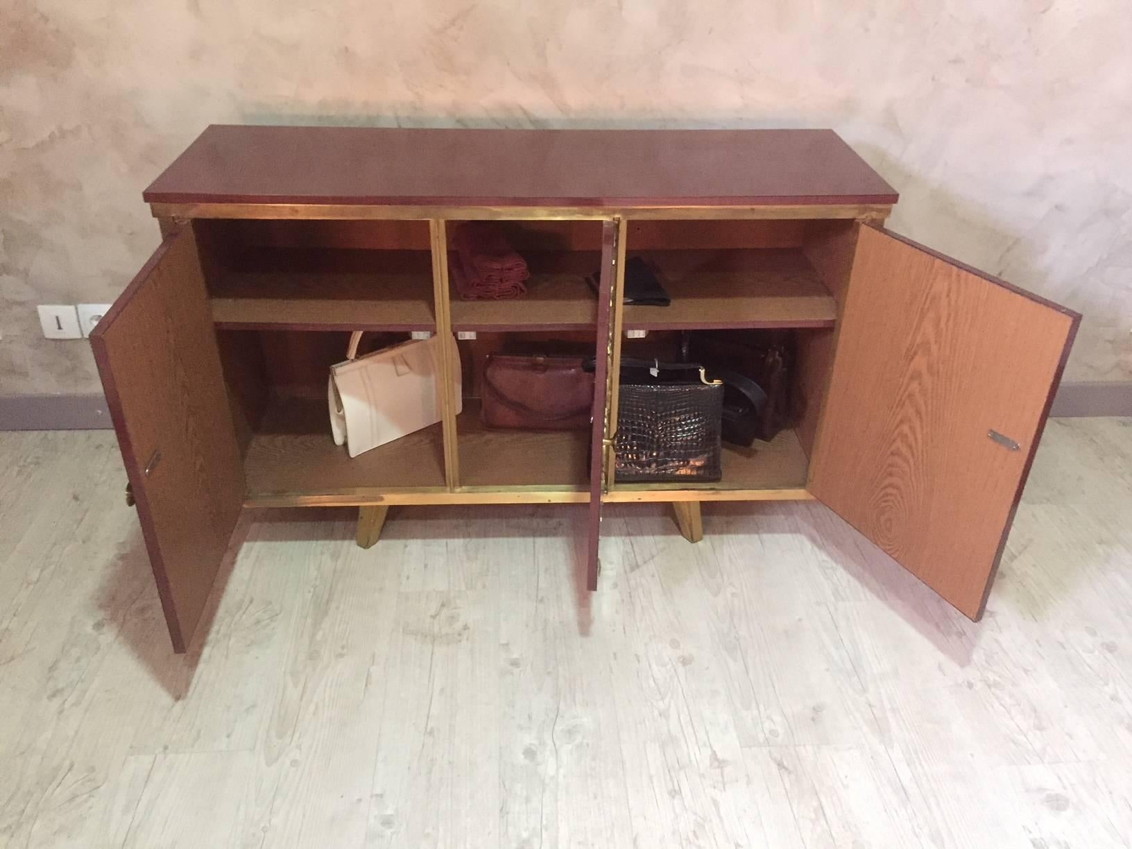 Empire Veneered Mahogany and Gilded Brass Enfilade, 1950s 2