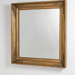 Empire Wall Mirror in Giltwood, 19th Century, Acanthus Motifs, Europe