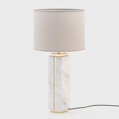 Empire White Marble Table Lamp